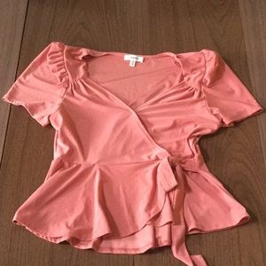 Coral blouse